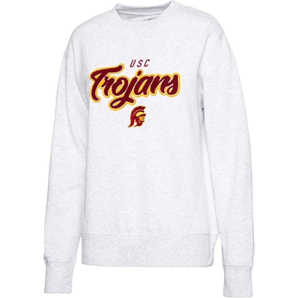 University of Southern California USC Grey Long Sleeve Crewneck Pullover Large L